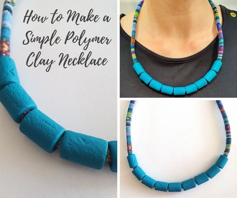 How to Make a Simple Polymer Clay Necklace Polymer Clay Necklace Diy, Clay Necklace Diy, Air Dry Clay Necklace, Cute Clay Ideas Easy, Clay Ideas Easy, Cute Clay Ideas, Baking Polymer Clay, Polymer Clay Beaded Necklace, Making Polymer Clay