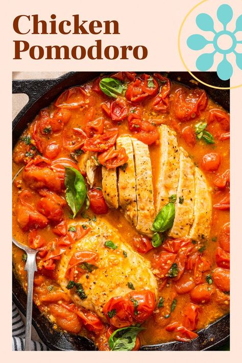 The Easy Chicken Dinner I'm Making All Summer Long Skillet Chicken Dinner, Chicken Pomodoro, Delicious Entrees, Chicken Delight, Chicken Thights Recipes, Easy Chicken Dinner, Simple Family Meals, Sunday Dinners, Chicken Recipies