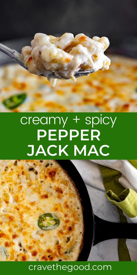 Mac And Cheese Recipe Pepper Jack, Creamy Oven Mac And Cheese, Mac And Cheese Pepper Jack, Banana Pepper Mac And Cheese, Pepper Jack Mac And Cheese Baked, Pepperjack Mac And Cheese Baked, Best Spicy Mac And Cheese Recipe, Pepper Jack Cheese Sauce, Spicy Mac N Cheese Recipe