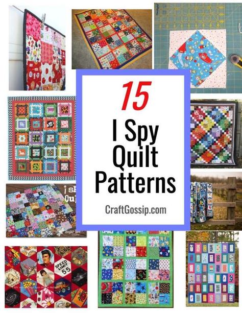 15 I Spy Quilt Designs – Quilting I Spy Quilt Patterns Ideas, Quilts With Novelty Fabrics, I Spy Quilts For Kids Pattern, Take Five Quilt Pattern, Novelty Quilt Patterns, Children’s Quilt Patterns, I Spy Quilts For Kids, I Spy Quilts Ideas, I Spy Quilt Patterns Free