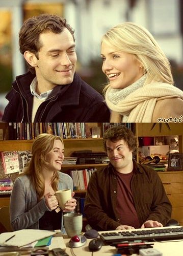 The Holiday (2006) - Jude Law, Cameron Diaz, Kate Winslet, Jack Black The Holiday Jack Black, The Holiday Movie Quotes, The Holiday Movie Aesthetic, Jude Law The Holiday, The Holiday Movie, Film Cult, Tenacious D, Christmas Films, Nancy Meyers