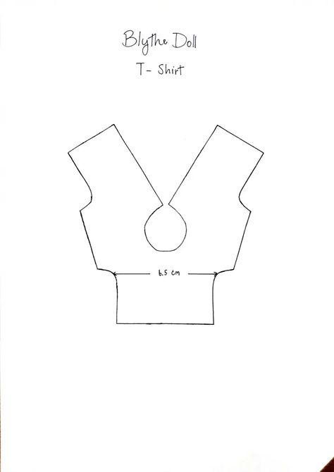 Blythe T-shirt.pdf Blythe Patterns Free, Blythe Clothes Pattern Free, Clothing Patterns Free, Blythe Clothes, Tshirt Pattern, Pattern Free, Blythe Doll, Shirt Pattern, Clothing Patterns