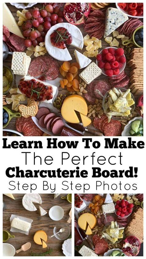 Step by Step photos and instructions on how to build the perfect Charcuterie Board for your upcoming parties and Holidays! #charcuterieboard #charcuterie #cheeseboard #cheeseplate #appetizer The Best Charcuterie Board, Fresh Cheese Recipe, Best Charcuterie Board, Perfect Charcuterie Board, Charcuterie Board Diy, Charcuterie Board Meats, Charcuterie Appetizers, Hickory Farms, Beautiful Cheese Board