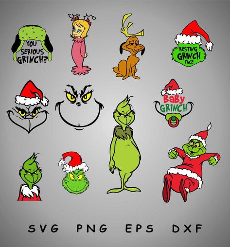 Grinch Smile, Grinch Clipart, Grinchmas Svg, Grinch Ornament, Grinch Hand, Grinch Face Svg, Grinch Png, Grinch Hands, Svg Grinch