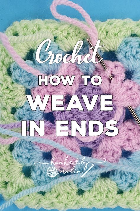 How To Sew In Ends Crochet, How To Hide Yarn Ends In Crochet, How To Weave In Ends Crochet, Crochet Ends, Practical Crochet, How To Weave, Sew In Weave, Crochet Chain, Weaving Yarn