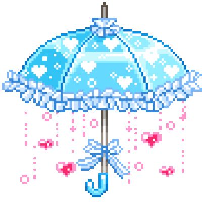 umbrella heart rain pixel gif Charmmy Kitty, Pixel Animation, Pixel Art Tutorial, 8bit Art, Pix Art, My Power, Anime Pixel Art, Pixel Art Design, Aesthetic Gif