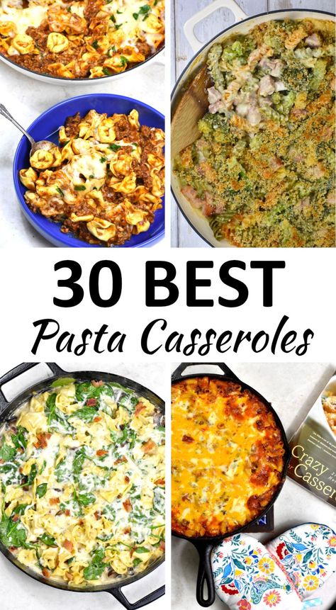 This collection of easy Pasta Casserole Recipes will give your family plenty of cozy and comforting meals to try. Healthy Pasta Casserole, Make Ahead Pasta Casserole, Pasta Casserole Recipes For Dinner, Pasta Casarole Recipes, Vegetarian Pasta Casserole Recipes, Easy Pasta Casserole Recipes, Pasta Casserole Freezer Meal, Pasta Casserole Dishes, Cheap Casserole Recipes