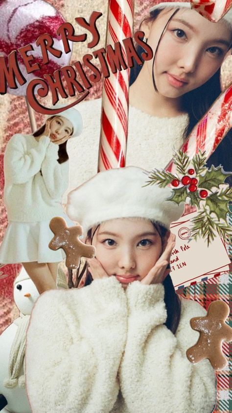 Nayeon Christmas Icon, Kpop Backgrounds, Merry Christmas Wallpaper, Christmas Landscape, Xmas Wallpaper, New Year Wallpaper, Pop Posters, Deco Poster, Merry Happy