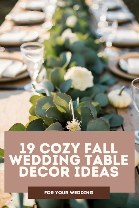 19 Beautiful Autumn Wedding Table Decorations to Transform Your Big Day Wedding Decor November, Fall Wedding Tablescapes Round Tables, Rehersal Dinner Centerpiece Ideas Fall, October Wedding Table Decor, October Wedding Table, Simple Fall Wedding Centerpieces, Simple Fall Wedding Decor, Thanksgiving Wedding Ideas, Autumn Wedding Table Decorations