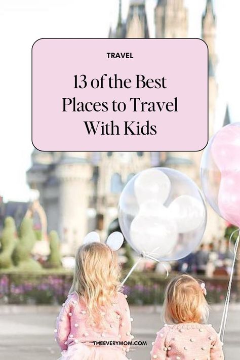 Interested in planning a family trip this year? We've rounded up 13 of the best places to travel with kids in 2023—check out the list! Family Trips In The Us, Best Vacations With Toddlers, Best Family Vacations With Kids, Places To Travel With Kids, Best Vacations With Kids, Usa Vacation Destinations, Winter Family Vacations, Trips With Kids, Best Weekend Trips