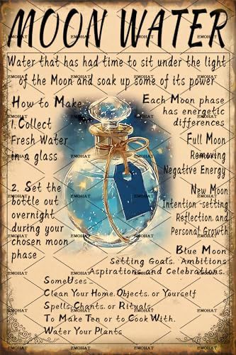 New Moon Water, Magic Spells Witchcraft, Vintage Style Wall Decor, Spells Magic, Magic Key, Moon Water, Witch Spirituality, Spell Books, Vintage Moon