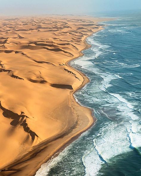 Namibia Namibia Desert And Sea, Namibia Aesthetic, Countries Aesthetic, Namibia Desert, Namibia Travel, Namib Desert, Pretty Landscapes, Samos, Beautiful Places On Earth