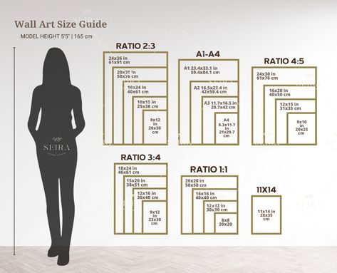 Wall Art Size Guide, Art Size Guide, Print Size Guide, Irish Quotes, Comparison Chart, Wall Art Size, Modern Wall Decor Art, Photography Exhibition, Cafe Art