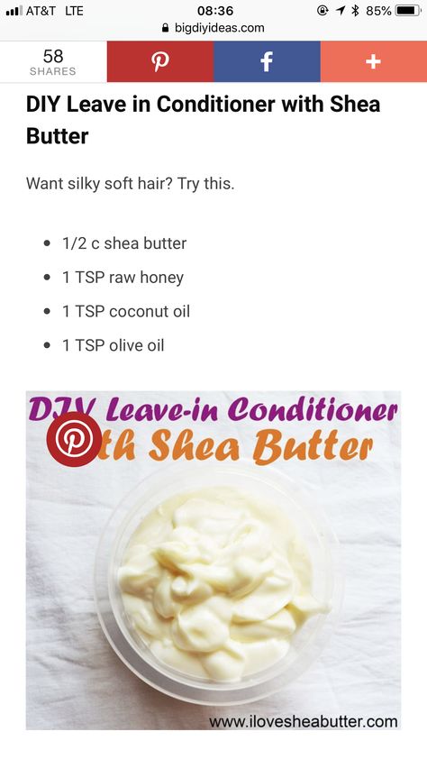 Shea butter leave in conditioner