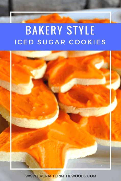 Bakery Style Sugar Cookie Recipe, Bakery Style Sugar Cookies, Cookies To Make, Cut Out Cookie Recipe, Perfect Cookies, Love Cookies, Iced Sugar Cookies, Sugar Cookie Recipe, Best Bakery