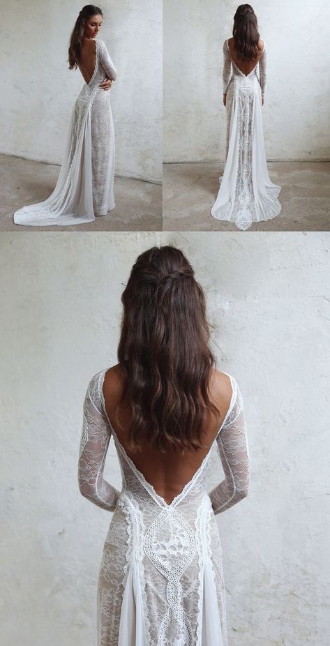 Ivory Lace Wedding Dress, Western Wedding Dresses, Rustic Wedding Dresses, Grace Loves Lace, Ideal Wedding, Bohemian Wedding, Boho Wedding Dress, Beach Wedding Dress, Dream Wedding Dresses