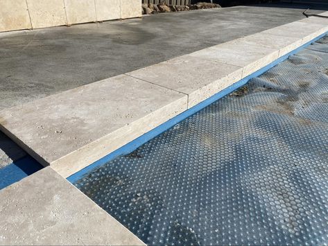 Stone Pool Coping, Coping Tiles, Pool Surrounds, Kidney Shaped Pool, Travertine Pool Coping, Edge Pool, Rectangle Pool, Travertine Pool, Outside Pool