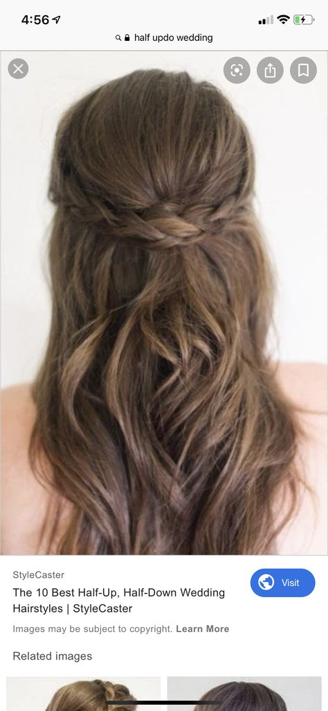 Hairstyle Bridesmaid, Bridal Hair Half Up, Fishtail Braids, Gorgeous Braids, Long Shag, Bridesmaid Hair Long, Ball Hairstyles, Makeup Bridal, Bridesmaid Hair Half Up