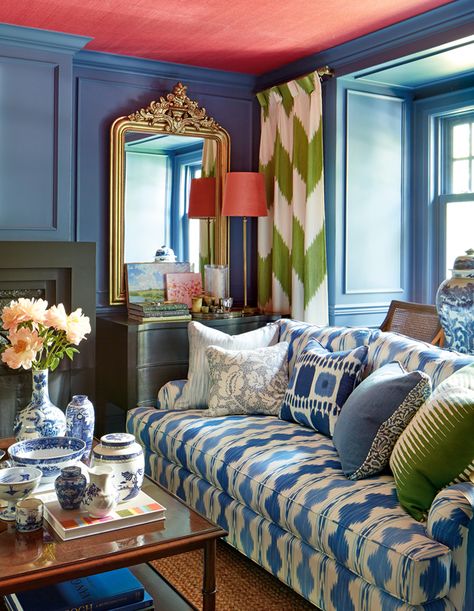 This Saturated Bijou Home Is A Maximalist's Dream - House & Home Chic Eclectic Decor, Green Family Rooms, Green Upholstered Chair, Den Makeover, Vintage Maximalist Decor, Tattoo Modern, Maximalist Interior Design, Maximalist Interior, Maximalist Home