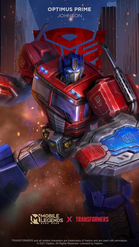 Mobile Legends Bang Bang x Transformers Collaboration Skin Wallpaper Hero Tank, Optimus Prime Art, Optimus Prime Wallpaper Transformers, Optimus Prime Wallpaper, Alucard Mobile Legends, Orion Pax, Prime Skin, The Legend Of Heroes, Transformers Optimus