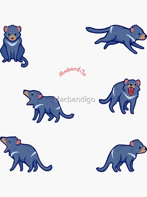 "Tasmanian Devil" Sticker by Macbendigo | Redbubble Tasmanian Devil Drawing, Tazmanian Devil Tattoo, Tasmanian Devil Tattoo, Tasmanian Devil Cartoon, Tazmanian Devil, Woolly Mammoth, Devil Tattoo, Wooly Mammoth, Tasmanian Devil