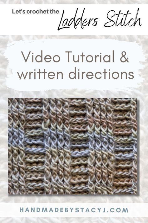 This is a simple crochet stitch that uses a combination of front and back post double crochets. Video tutorial and written directions are included! Front And Back Post Crochet Free Pattern, Easy Blanket, Crochet Chain Stitch, Back Post Double Crochet, Crochet Patterns Free Beginner, Craft Books, Crocheting Ideas, Crochet Knit Stitches, Front Post Double Crochet