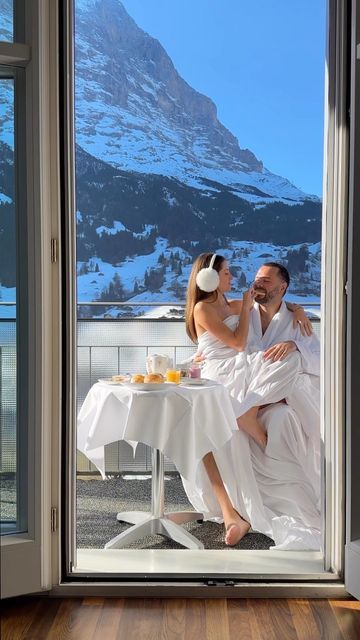 CLAUDIA & KAAN 🇨🇦 on Instagram: "Romantic escapes to Switzerland with you ❤️ >>>> 📍 @belvederegwald TAG someone you would have breakfast here with 👇🏼 #couplegoals #inlovewithswitzerland #jungfrau #jungfrauregion #grindelwald #lauterbrunnen #myswitzerland #switzerland #winterescape #travel #trending #viral" Switzerland Grindelwald, Belvedere Hotel, Grindelwald Switzerland, Snow Trip, Romantic Escapes, Holiday Music, Mountain Retreat, Swiss Alps, Europe Destinations