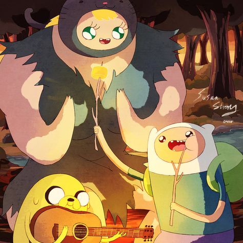 Susan Strong, Finn Jake, Adventure Time Finn, Adventure Time Art, Cover Songs, Cartoon Network, Adventure Time, Ukulele, Body Types