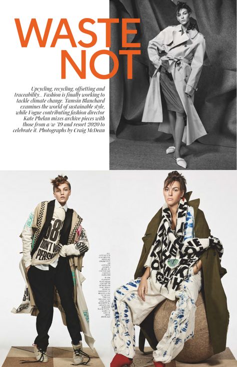 Craig McDean's British Vogue 'Waste Not' Is Sustainability Serious — Anne of Carversville Fran Summers, Selfridges London, Vittoria Ceretti, Craig Mcdean, Fashion Campaign, High Fashion Photography, Rihanna Style, Resort 2020, Vogue Spain