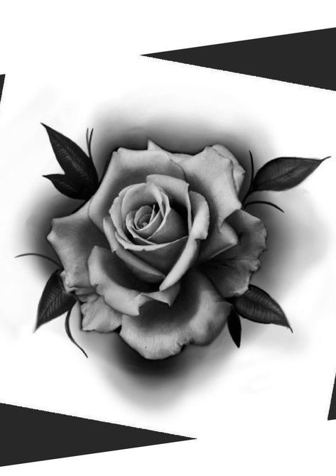 Traditional Tattoo Drawings, Geometric Tattoo Sleeve Designs, Rose Tattoo Stencil, Realistic Flower Tattoo, Virgo Tattoo Designs, Rose Reference, Realistic Rose Tattoo, Skull Rose Tattoos, Rose Flower Tattoos