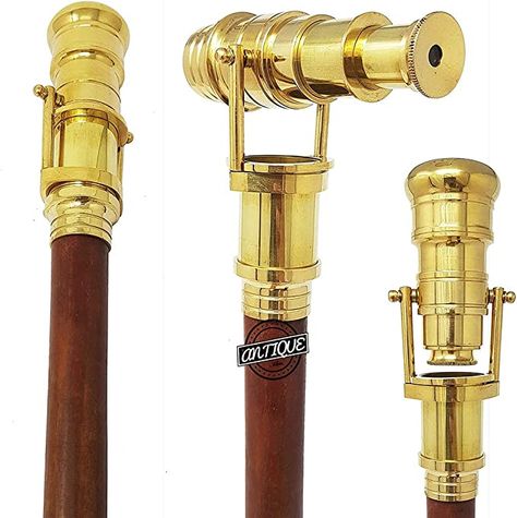 Amazon.com: Brass Handle Victorian Telescope Foldable Wooden Walking Stick Cane Ideal Vintage Gift Men Women Father/Mother (Black Victorian) : Health & Household Walking Canes Men, Brass Telescope, Pirate Costumes, Cane Tips, Walking Aids, Wooden Canes, Wooden Walking Sticks, Canes & Walking Sticks, Brass Handle