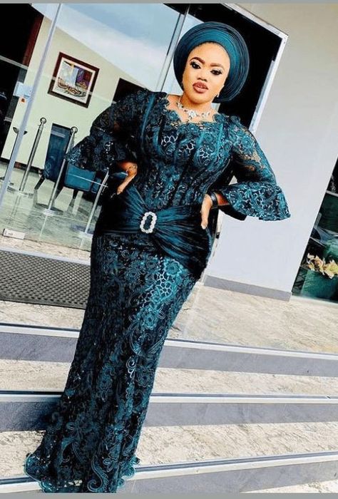 Latest Cord Lace Styles, Cord Lace Styles, Native Dresses, Lace Asoebi, Latest Lace Styles, Nigerian Lace Styles Dress, Stylish Naija, Nigerian Lace Styles, African Lace Styles