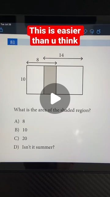 Tutely on Instagram: "Finding The Area Of The Shaded Region Math Problem #justicethetutor #shorts #maths #math #sat" Maths Formula Book, Finding Area, School Highschool, Sat Math, Math Board, Math Boards, Math Problem, Maths Solutions, 7th Grade Math