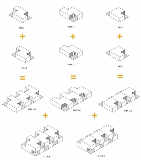 Social Housing Architecture, Collage Architecture, Co Housing, Collective Housing, Modular Housing, Architecture Concept Diagram, Concept Diagram, Social Housing, Diagram Architecture