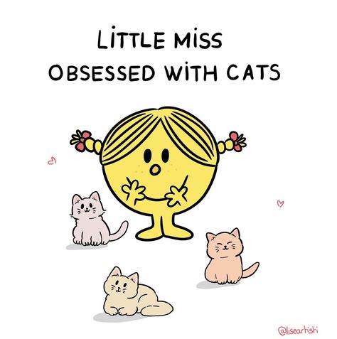 Little miss obsessed with cats 😽 . . #littlemiss #drawingoftheday #littlemissmemes #littlemisstrend #catillustration #catsofinstagram #drawingcat #catobsessed #procreate #catanimation Little Miss Obsessed With, Little Miss Characters, Missing My Love, Little Miss Perfect, Conan Gray, Cat Illustration, Life Experiences, Little Miss, Dear Diary