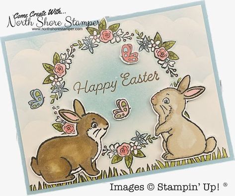 Stampin Up Easter Bunny, Kids Easter Cards, Angela Mckay, Stampin Up Easter Cards, Easter Bunny Cards, Stampin Up Easter, Easter Cards Handmade, Colour Challenge, Easter Images