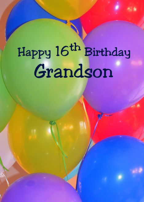 Happy 19th Birthday Grandson, Happy 16th Birthday Grandson, 19th Birthday Balloons, 17th Birthday Balloons, 16th Birthday Balloons, 16th Birthday Wishes, Free Birthday Wishes, Birthday Grandson, Grandson Quotes