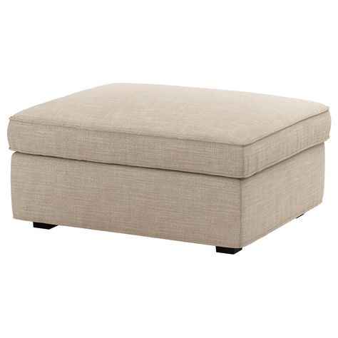 KIVIK Ottoman with storage, Hillared beige There is more to KIVIK footstool than meets the eye. Rest your tired feet on it or use the hidden storage space to keep your things organized – close at hand, but out of sight. 10-year guarantee. Read about the terms in the guarantee brochure. Ikea Fabric, Ikea Kivik, Ikea Stockholm, Ottoman With Storage, Sofa Beige, Ikea Store, Ikea Home, Storage Footstool, Fabric Ottoman