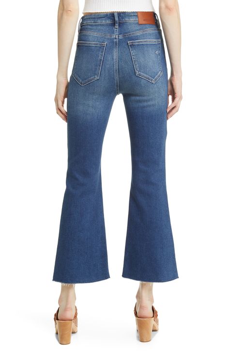 High waisted cropped jeans