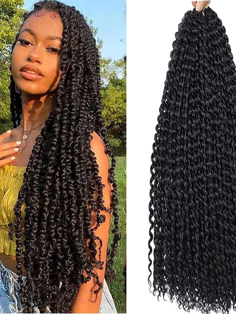 Blissource Passion Twist Hair 30inch 7Packs Water Wave Crochet Hair Extensions Passion Twist Crochet Hair Passion Twists Braiding Hair (30inch,1B) Twists Braiding Hair, Twist Extensions, Passion Twist Crochet, Water Wave Crochet, Passion Twist Hair, Wave Crochet, Curly Hair Care Routine, Passion Twists, Crochet Hair Extensions