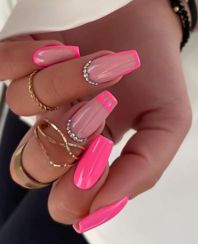 Top 29 Summer Nails 2024 Designs to Elevate Your Style! Summer Nails 2024, Neon Nail Designs, Fun Nail Colors, Summer Nail Designs, Tie Dye Nails, Sunny Season, Square Nail Designs, Summery Nails, Vibrant Nails