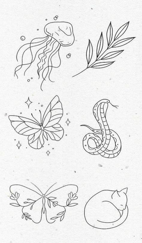 Beginner Tattoo Stencils Outline Small, Fineline Tattoo Flash Sheet, Small Simple Line Work Tattoo, Beginner Tattoo Flash Sheet, Fine Line Tattoo Practice, Tiny Tattoo Flash Sheet Simple, Tattoos To Practice On Fake Skin, Line Work Flash Sheets, Line Practice Tattoo