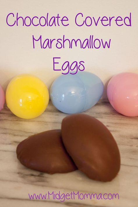 Chocolate Peanut Butter Eggs, Marshmallow Eggs, Chocolate Covered Marshmallow, Easter Candies, Covered Marshmallows, Chocolate Easter Eggs, Homemade Marshmallow, Peanut Butter Eggs, Chocolate Covered Marshmallows