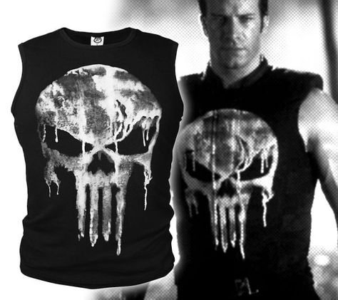 The Punisher Skull Vest Sleeveless Ghost Slim Shirt T-Shirt Cosplay Sports S2Xl Netflix Costume Ideas, Punisher 2004, The Punisher Skull, Punisher Artwork, Skull American Flag, Punisher Frank Castle, Punisher Art, Skull Clothes, Punisher T Shirt