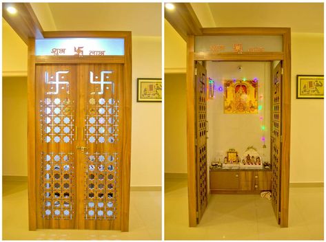 Here you will find photos of interior design ideas. Get inspired! Mandir Door Design For Home, Mandir Door Design, Mandir Door, Pooja Room Door, Marble Mandir, Pooja Room Designs, Mandir Designs, Pooja Door Design, Jaali Design