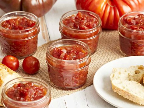 Tomato Relish Tomato Relish Recipe, Wine And Pizza, Relish Recipe, Pulled Pork Leftovers, Tomato Relish, Budget Bytes, Relish Recipes, Recipe Cover, Homemade Tomato Sauce