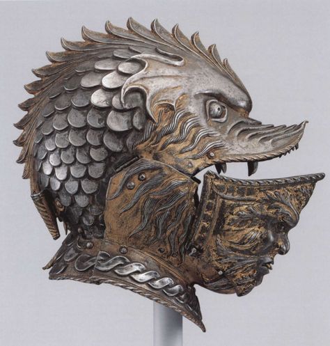 Burgonet Helmet, Fleurs Art Nouveau, Medieval Tattoo, Helmet Armor, Medieval Helmets, Ancient Armor, Knights Helmet, Historical Armor, 다크 판타지