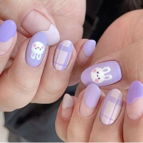 Kids Nail Designs, Nail Art For Kids, Lilac Nails, Fake Nails Designs, Cute Simple Nails, Purple Nail Designs, Cute Nail Art Designs, Summery Nails, Animal Nails