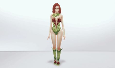 Sims 4 Poison Ivy, Poison Ivy Sims 4 Cc, Batman Villians, Poison Ivy (character), Sims Lookbook, Alpha Legion, Ts4 Mods, Poison Ivy Costumes, Injustice 2