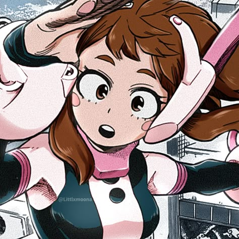 Uraraka Colored Manga, Uraraka Pfp Manga, Ochaco Uraraka Pfp, Manga Coloured Icons, Uraraka Pfp, Person Icons, Happy Birthday Leo, Mha Pfp, Coloured Manga